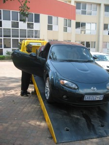 sad blow-out car! sad blow-out car!